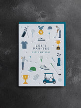 Load image into Gallery viewer, Golf Birthday Letterpress Style Card
