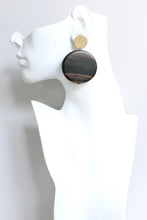 Load image into Gallery viewer, JLTE24 ebony wood post earrings
