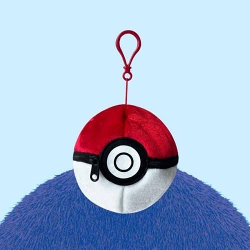 Pokemon Poké Ball Plush Pouch + Random Keychain 8cm SET
