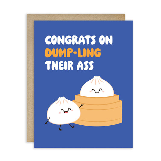 Dumpling Funny Divorce Cards | Chinese Soup Food Dim Sum Break Up Greeting