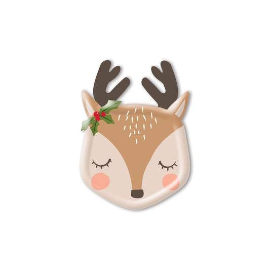 PLTS390A - Reindeer Shaped Paper Plate
