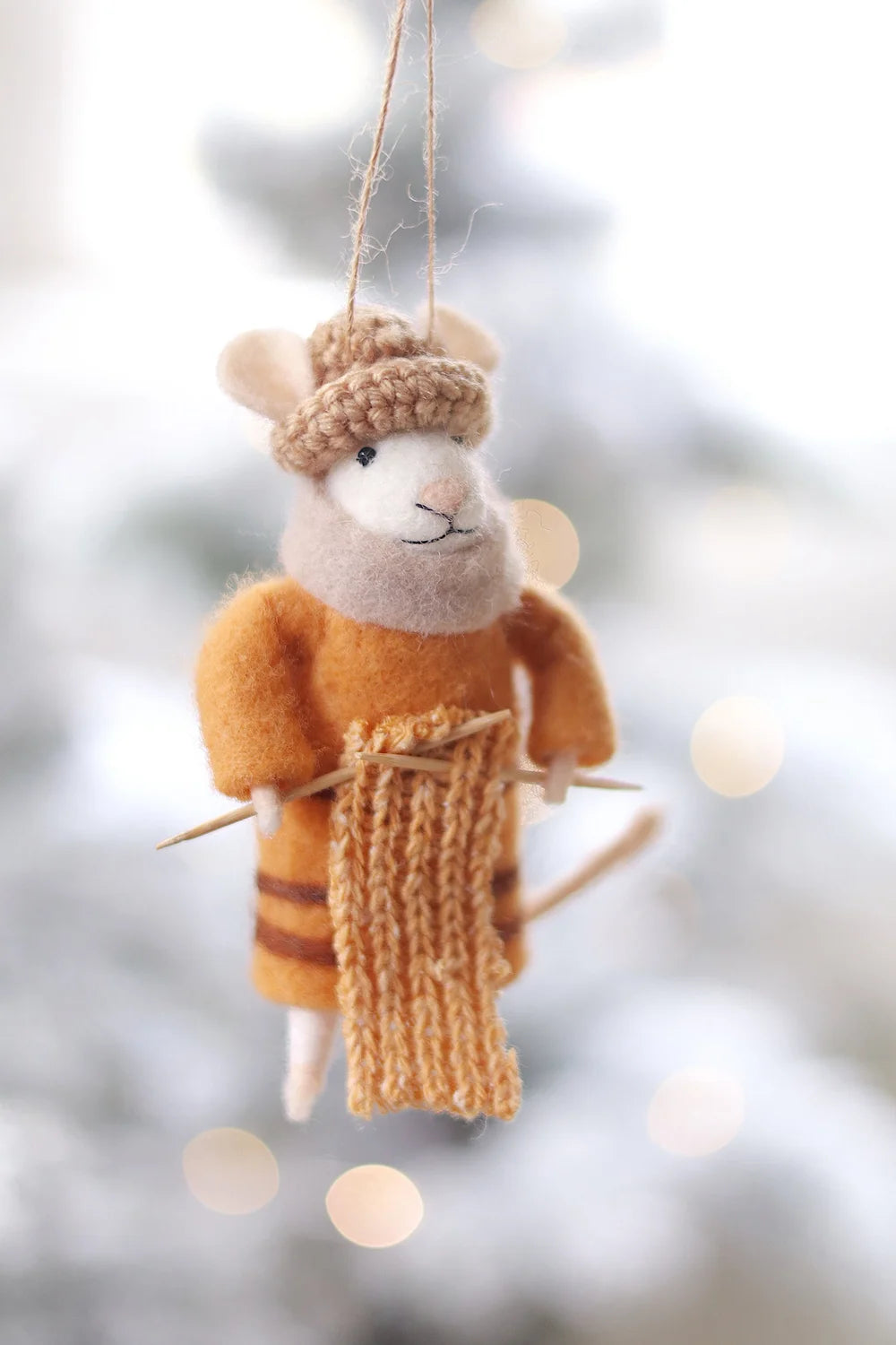 Felt Mice Ornament: Knitting Nelli Emouse Holiday Ornament