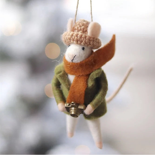 Felt Mice Ornament: Photographer Philip Mouse Holiday Ornament