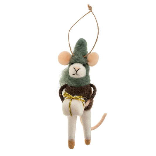 Felt Mouse Ornament: Gifting Gideon Mouse Holiday Ornament