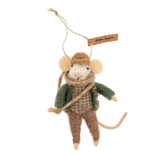 Felt Mouse Ornament - Bookish Benjamin - Front & Company: Gift Store