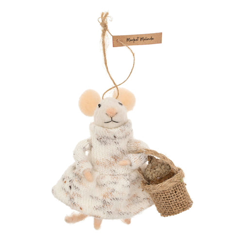 Felt Mouse Ornament - Market Melinda - Front & Company: Gift Store