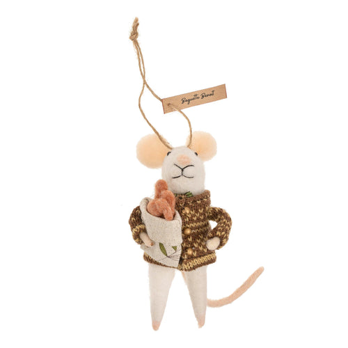 Felt Mouse Ornament - Baguette Benoit - Front & Company: Gift Store