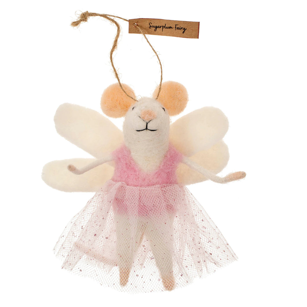 Felt Mouse Ornament - Sugarplum Fairy