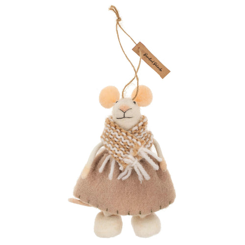 Felt Mouse Ornament - Bundled Belinda - Front & Company: Gift Store