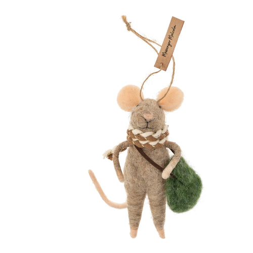 Felt Mouse Ornament - Messenger Malcolm - Front & Company: Gift Store