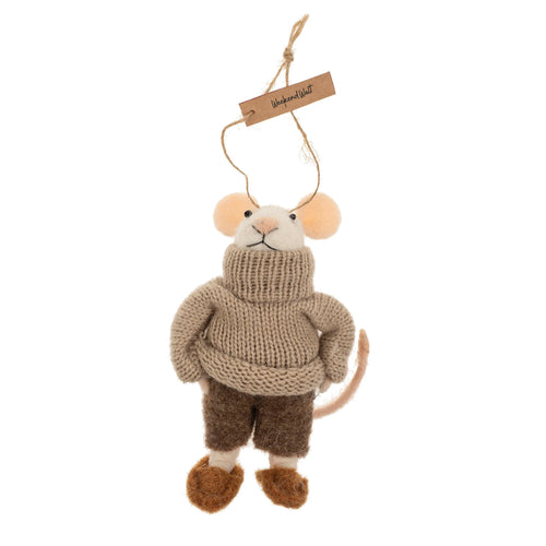 Felt Mouse Ornament - Weekend Walt - Front & Company: Gift Store