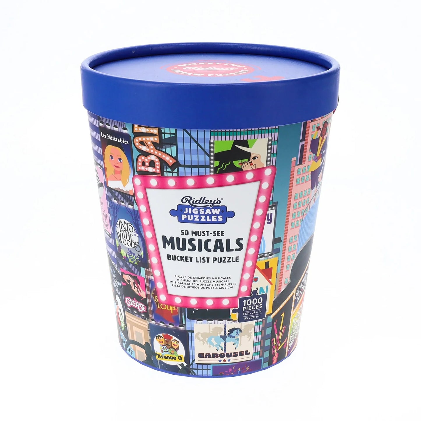 50 MUST-SEE MUSICALS BUCKET LIST 1000 PIECE JIGSAW PUZZLE