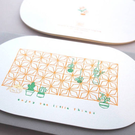 Letterpress Window Card : Enjoy the Little Things