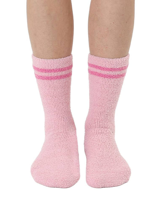 Fuzzy Crew Socks w/ Bottom Grip Phrase - "You're Gorgeous"