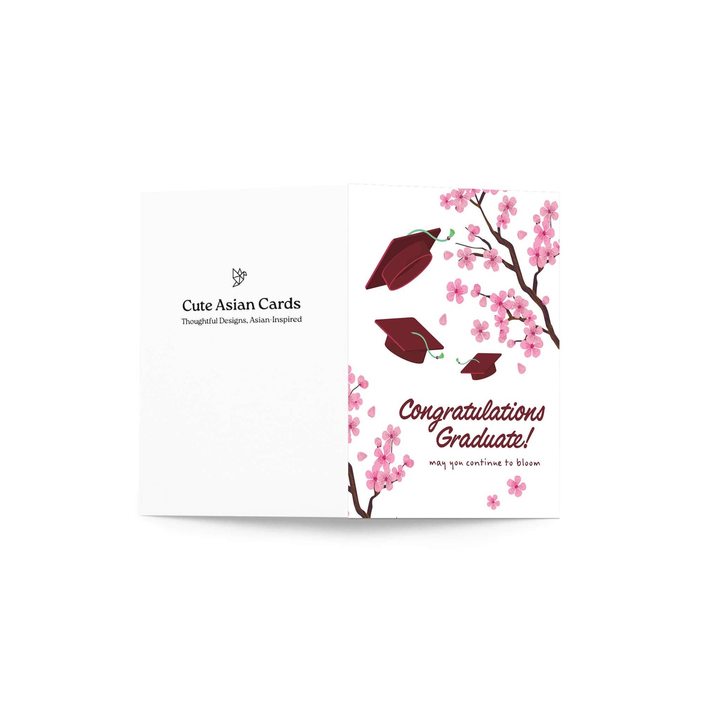 Cherry Blossom Graduation Card | Pink Japanese Flower Congrats