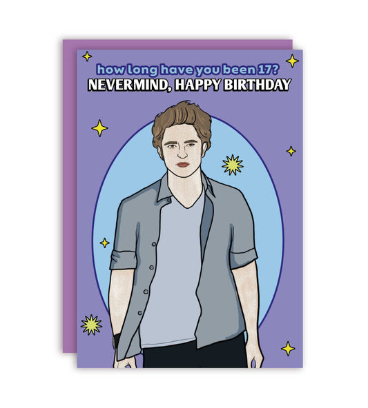 How Long Have You Been 17? Vampire Birthday Greeting Card