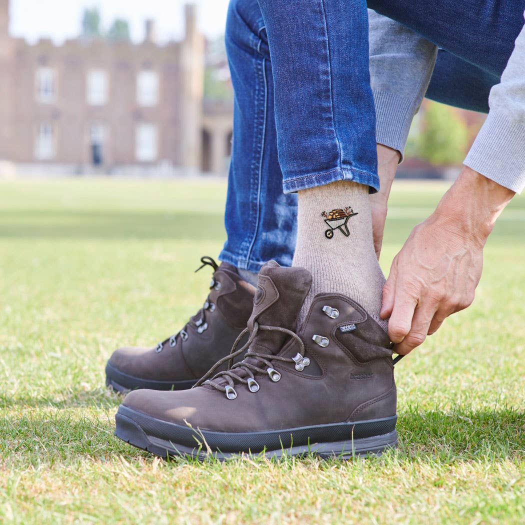 Wheelbarrow Gardening Wool Socks