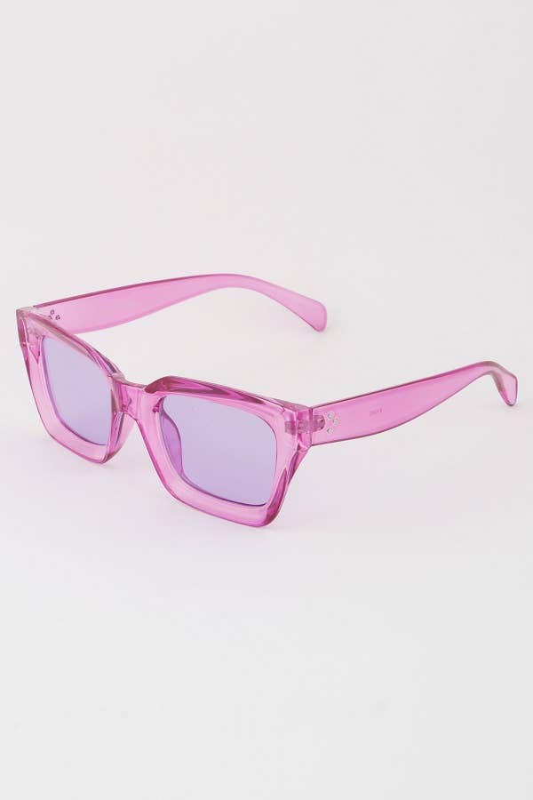 Bright Transparent Square Sunglasses