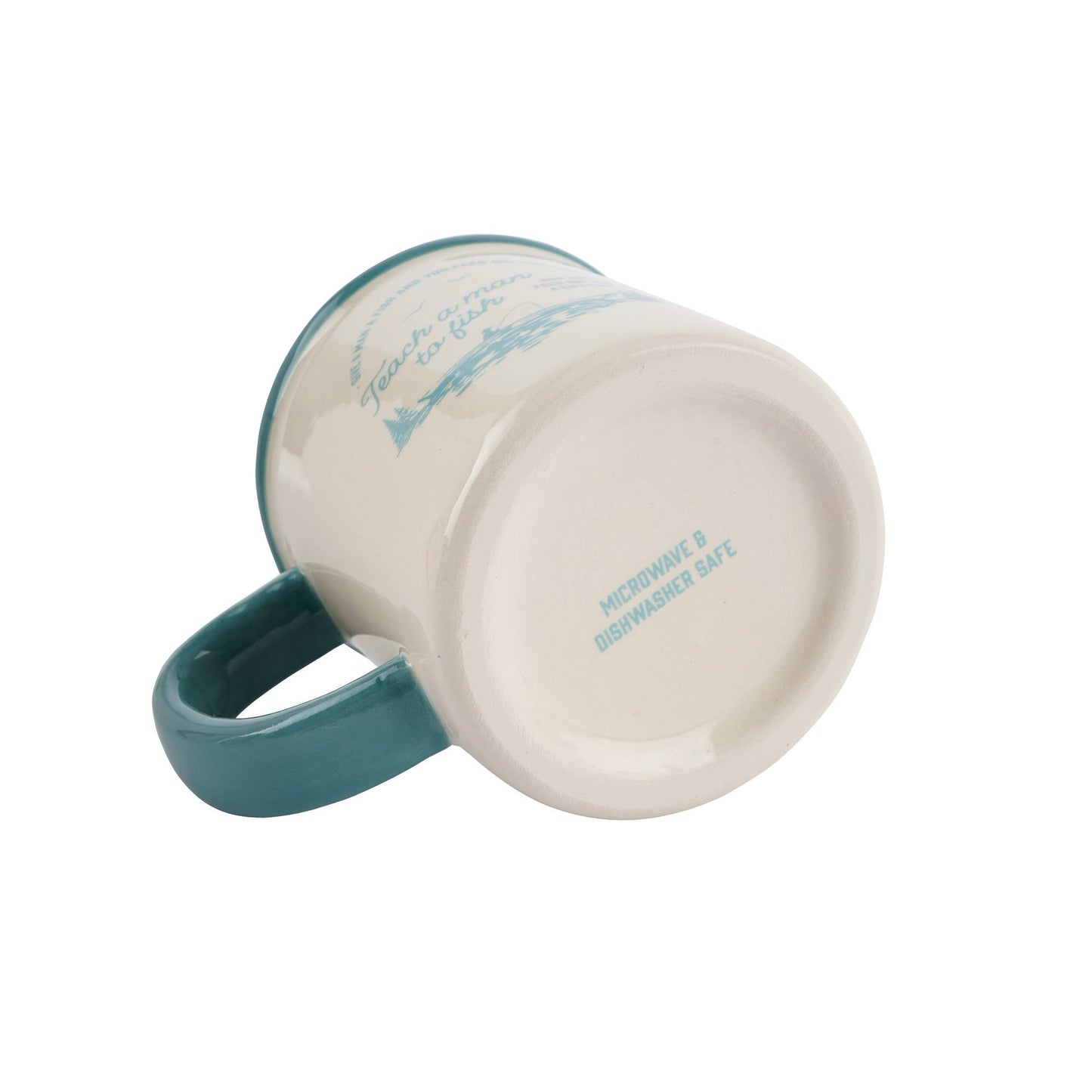 'Teach A Man To Fish...' Stoneware Mug In Gift Box