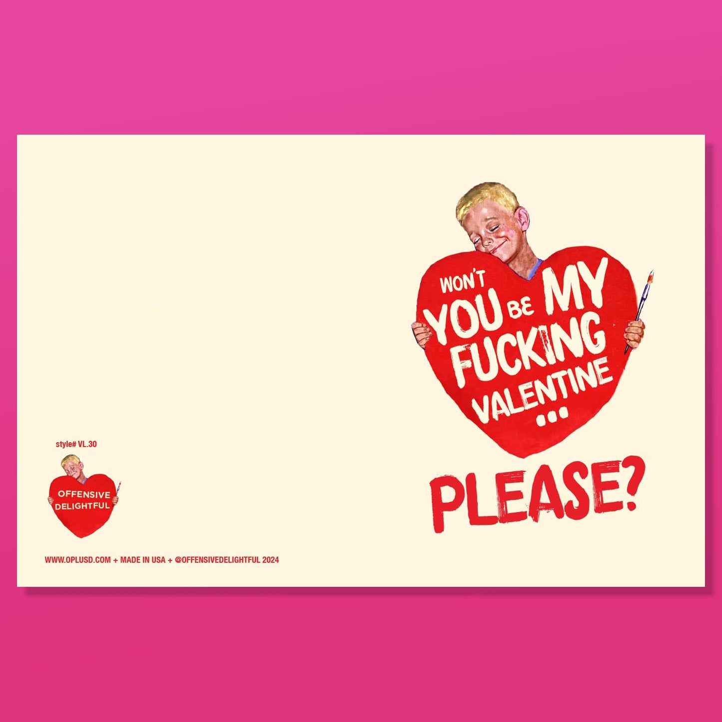 BE MY FING VALENTINE valentine card