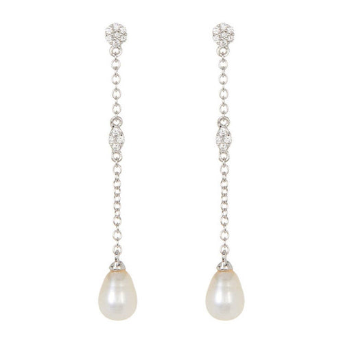 Pearl Drop Earrings silver - Front & Company: Gift Store