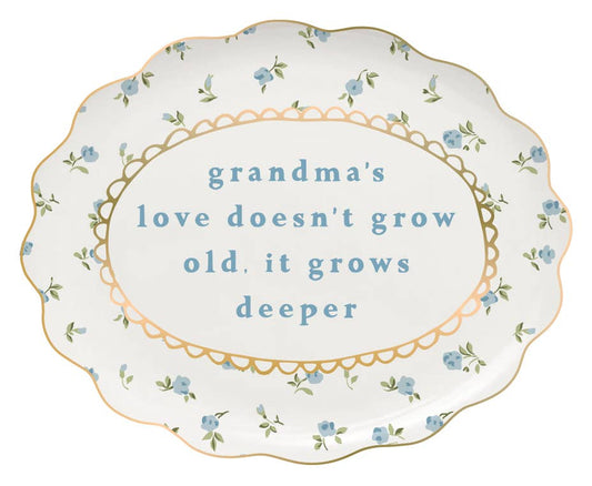 Ceramic Heart Trinket Tray | Grandma's Love Scallop