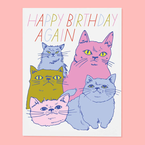 Cats Again Bday Card - Front & Company: Gift Store