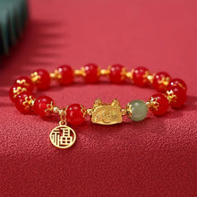 Load image into Gallery viewer, Good Luck Dragon round Beaded Bracelet
