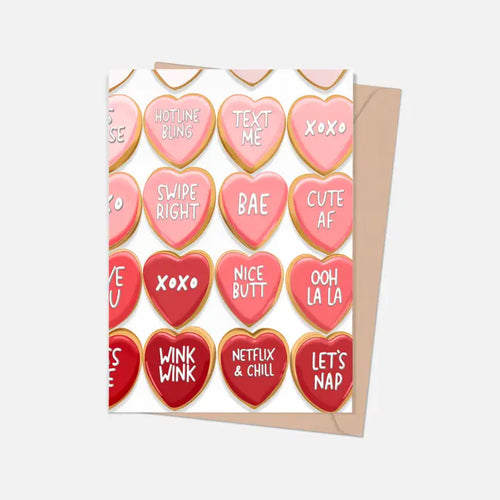 Heart Saying Cookies Love Greeting Card - Front & Company: Gift Store