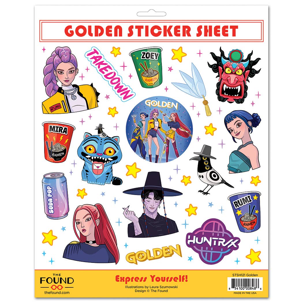 K-Pop Golden Sticker Sheet
