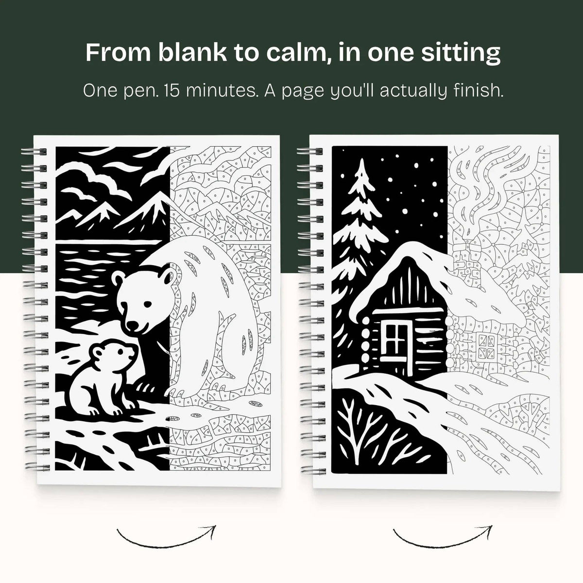One Color Coloring Book - Winter Edition