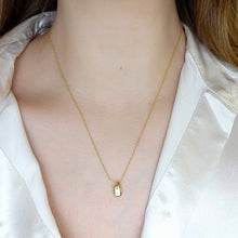 Load image into Gallery viewer, Teardrop Dome Pendant Necklace
