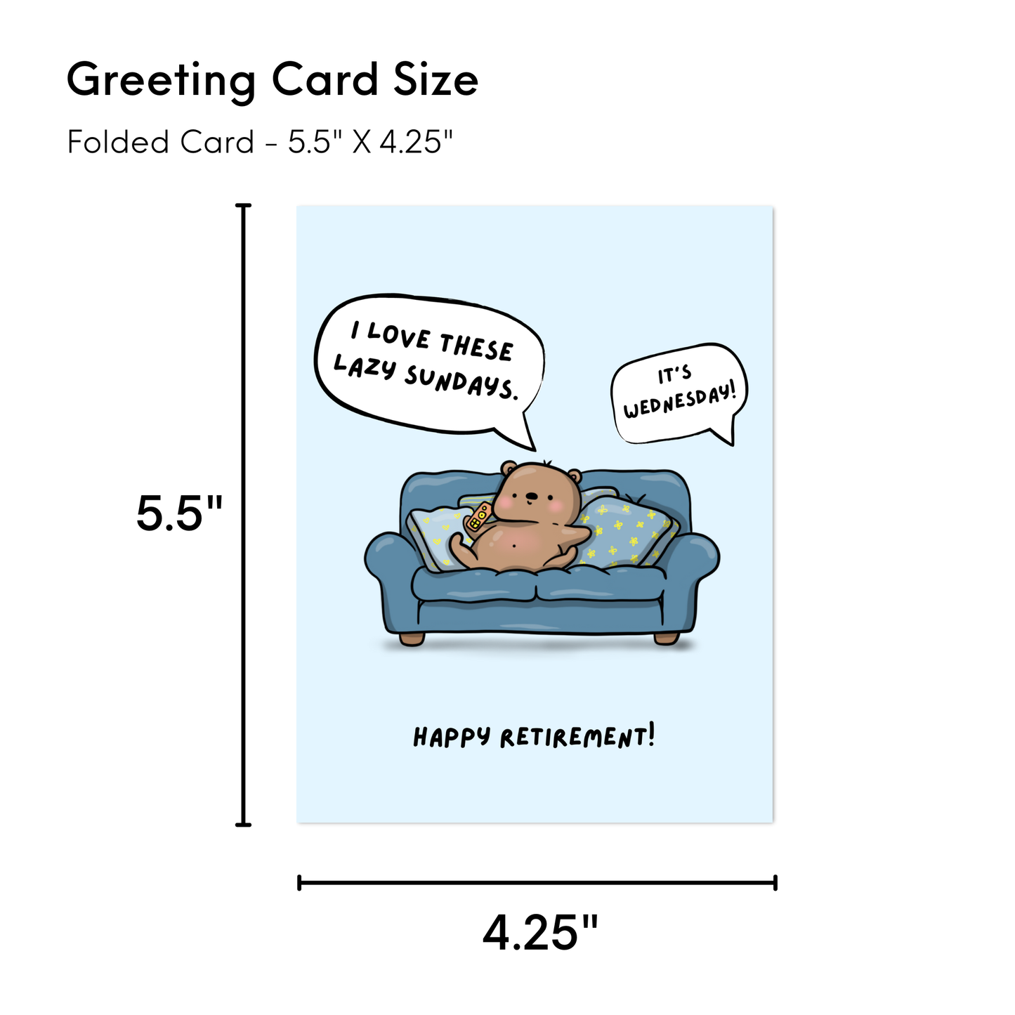 Funny Retirement Sarcastic Greeting Card (Lazy Sundays))