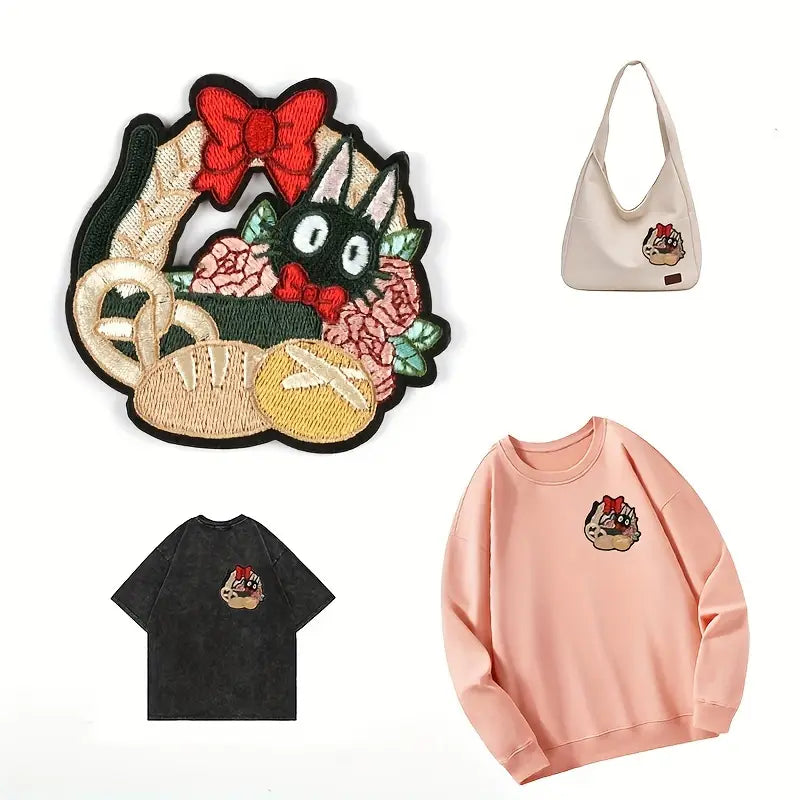 Embroidered Kiki in a basket Patch