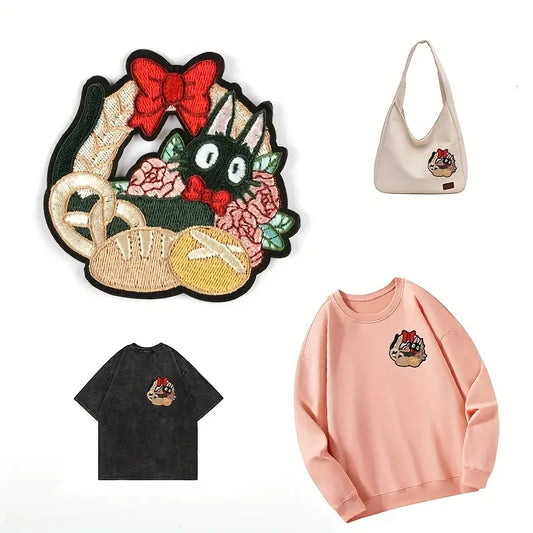 Embroidered Kiki in a basket Patch