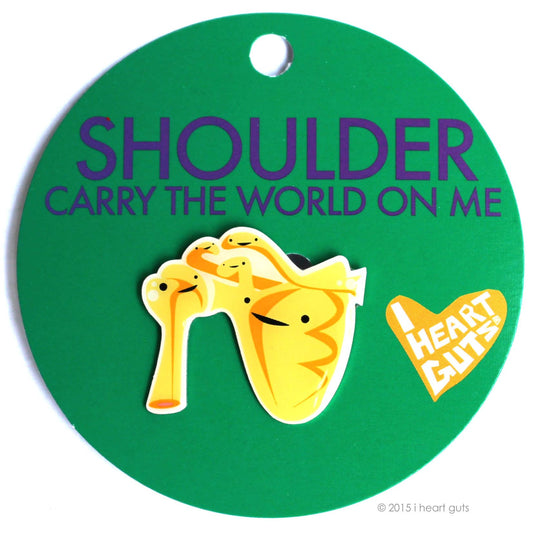 Shoulder Lapel Pin - Carry the World on Me