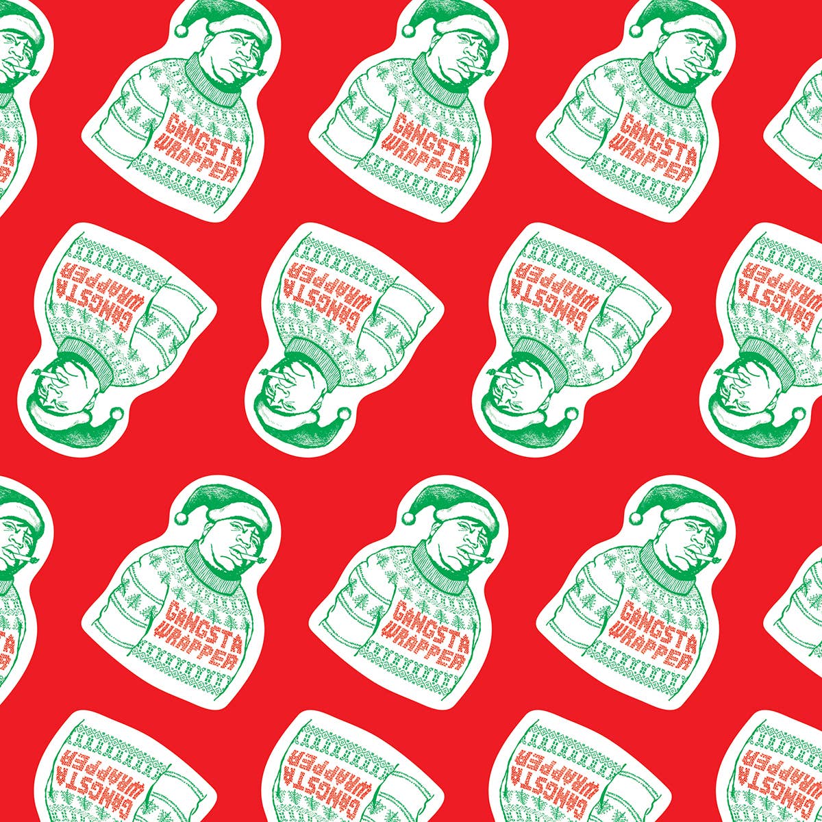 Gangsta Wrapper Biggie Gift Wrapping Paper (Single Sheet)