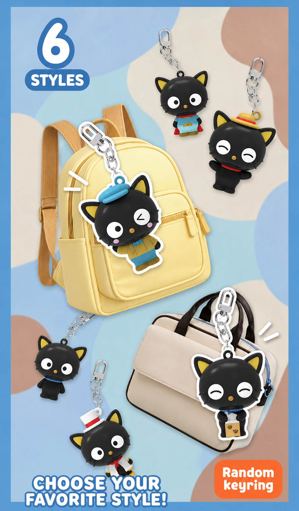 Limited New! Sanrio Secret Random Keyring - Chococat