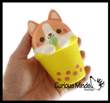 Load image into Gallery viewer, Animal Drinking 4&quot; Bubble Tea Drink Slow Rise Squishy Toys
