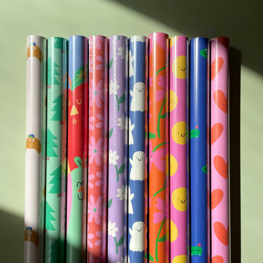 Rolls of Gift Wrap - Wrapping Paper rolled - Cute - Floral