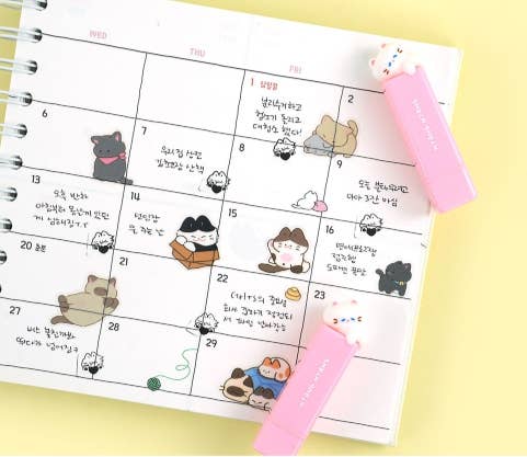 Nyangnyang Mini Stamp  Cute Cat-Themed Stamps