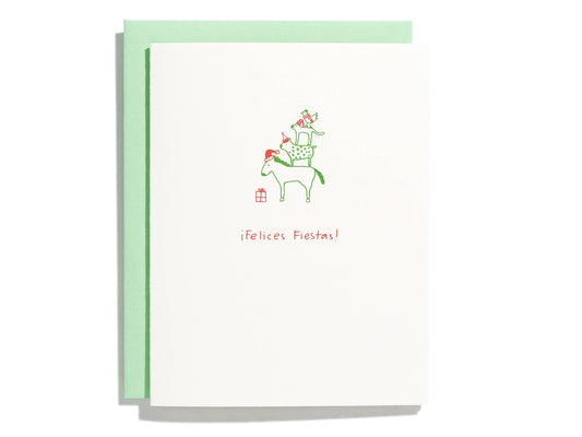 Felices Fiestas - Letterpress Greeting Card