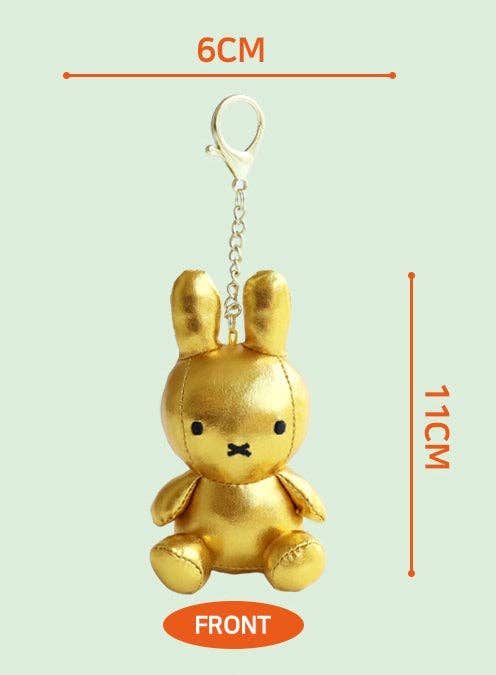 Miffy Keyring Plush Dolls Glow-in-the-Dark, Silver, Gold