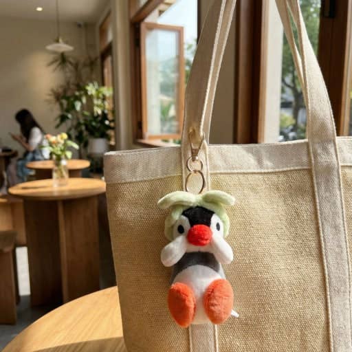 Limited Theme Pingu Headband Plush Keychain Bag Charm