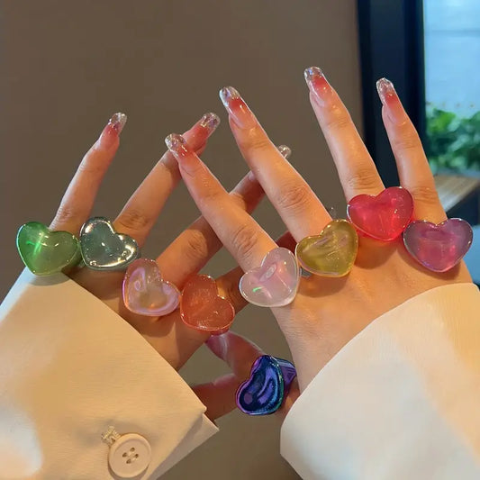 CHunky Heart or Flower Rings