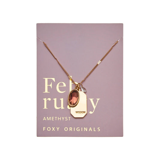 February Birthstone Necklace | Birthday Jewelry