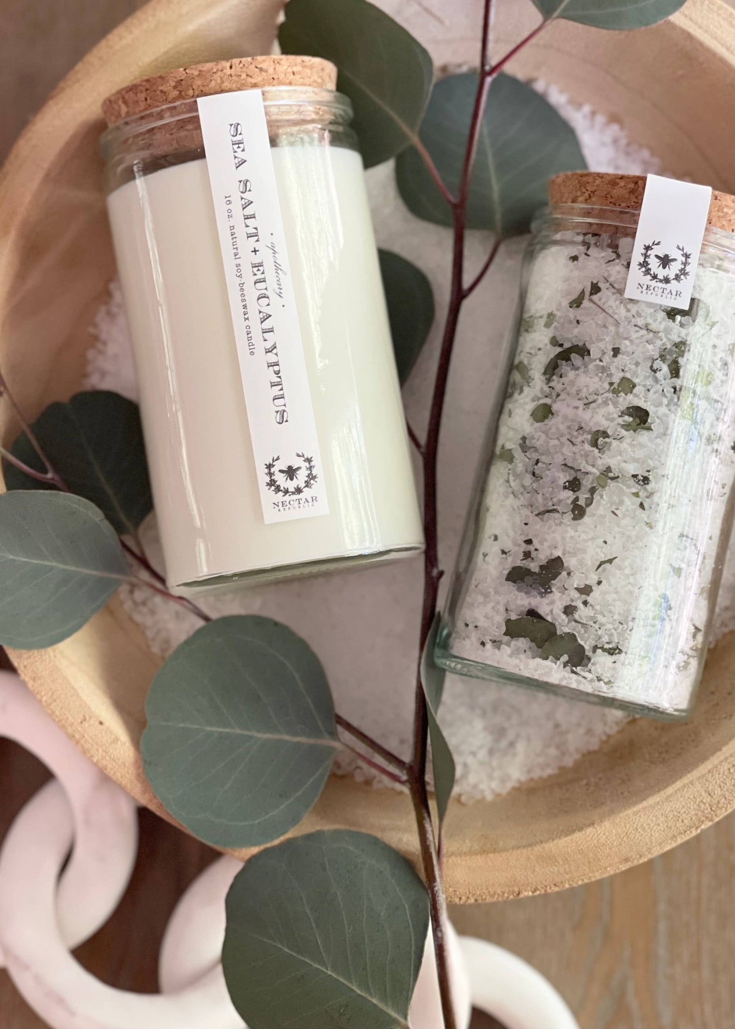 Sea Salt + Eucalyptus : Large Bath Soak ( bath salts )