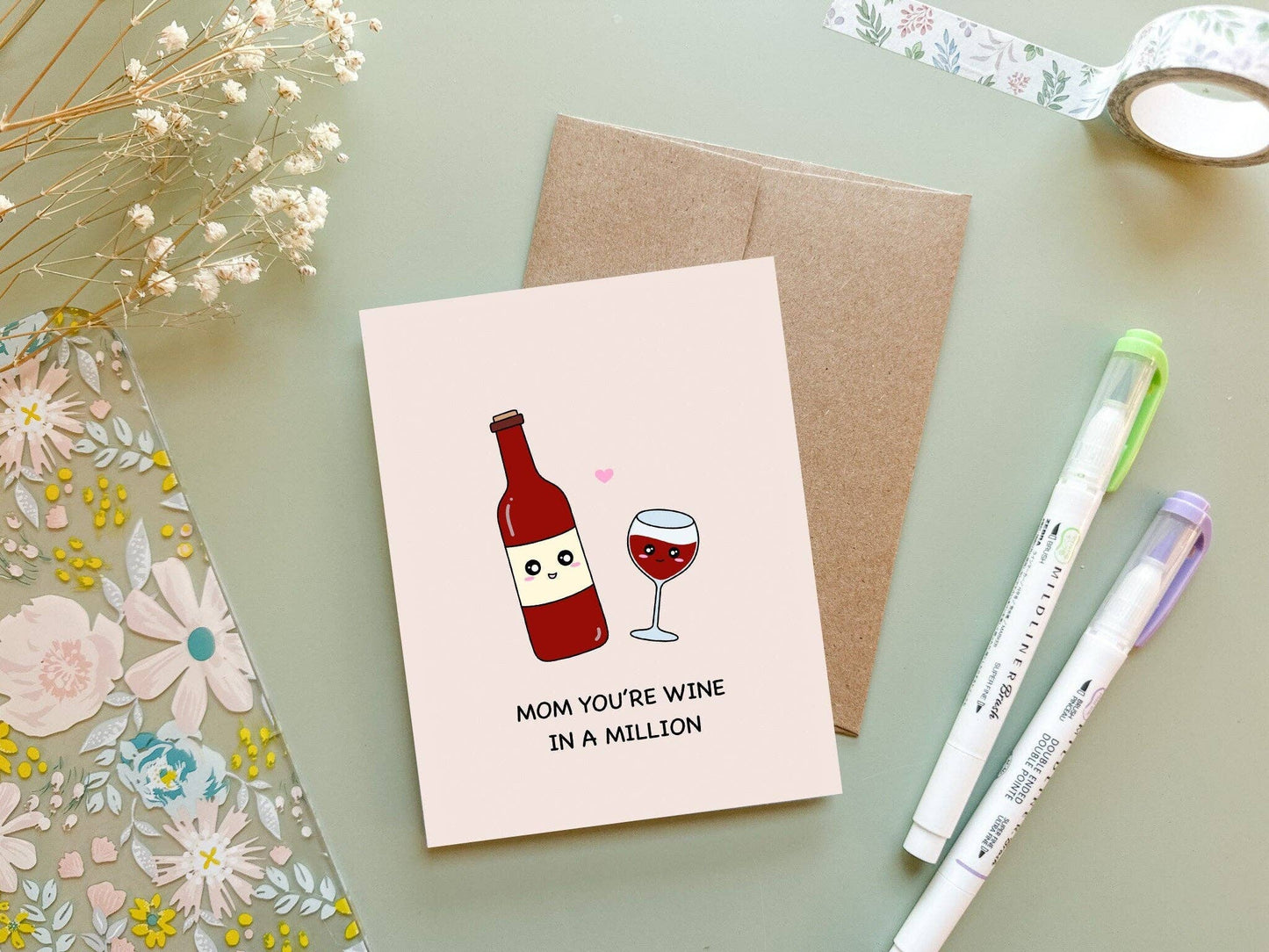 Mom You're Wine In A Million | Greeting Card