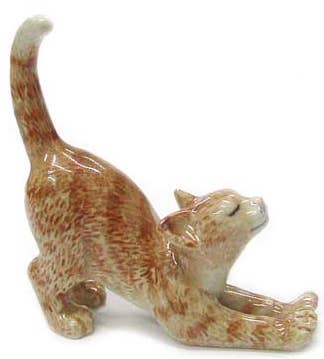 Ginger Kitten Northern Rose Porcelain Mini Figurine