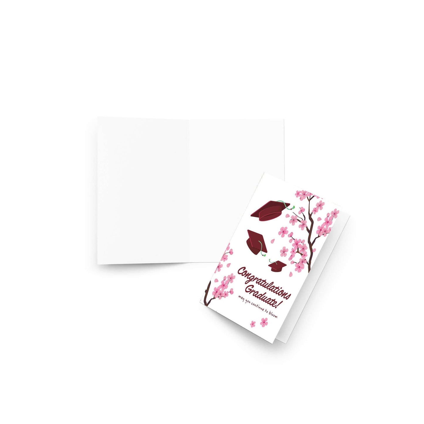 Cherry Blossom Graduation Card | Pink Japanese Flower Congrats